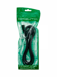 Кабель питания сетевой C7 угловой 1.5м Орбита OT-ELS09 Черный